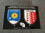 Postkaart sticker wapenschilden Anzere Vailais Zwitserland, Verzamelen, Postkaarten | Buitenland, Ophalen of Verzenden, 1980 tot heden