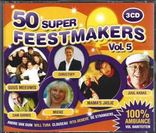 3 CD Various – 50 Super Feestmakers vol 5, Cd's en Dvd's, Cd's | Nederlandstalig, Zo goed als nieuw, Pop, Ophalen of Verzenden
