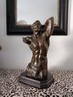 Bronzen beeld torso gesigneerd 39 cm, Antiek en Kunst, Ophalen of Verzenden, Brons