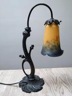 Vintage tafellamp – Art Nouveau-stijl, Ophalen of Verzenden, Gebruikt, Glas, Minder dan 50 cm