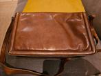 Vintage cognac lederen schoudertas, Overige merken, Gebruikt, Bruin, Ophalen of Verzenden