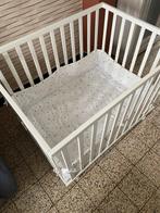 Parc blanc roulettes bébé nouveau né matelas 100 cm x 73 cm, Ophalen, Zo goed als nieuw, Wieltjes