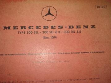 Manuel des pièces d'origine Mercedes pour MERC.300SEL-3,5 et, Autos : Divers, Modes d'emploi & Notices d'utilisation, Enlèvement ou Envoi