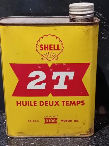 Bidon d'huile rare Shell 2T, Enlèvement ou Envoi, Comme neuf, Emballage