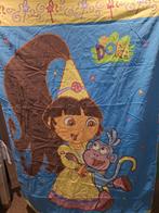 Katoenen dekbedovertrek met kussensloop voor 1 persoon Dora, Kinderen en Baby's, Ophalen of Verzenden, Gebruikt, Dekbedovertrek