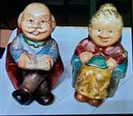 Statue gd père et gd mère tirelire en plâtre, Collections, Enlèvement ou Envoi, Comme neuf