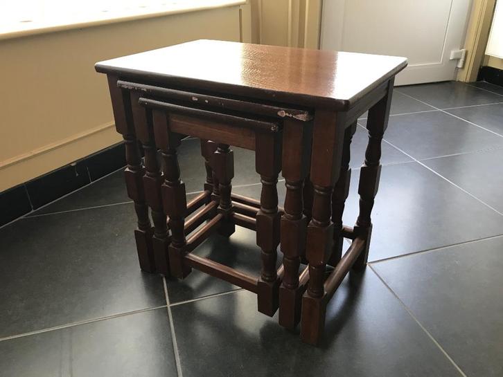 Uitschuifbare tafel, Huis en Inrichting, Tafels | Bijzettafels, Gebruikt, Rechthoekig, Hout, Ophalen