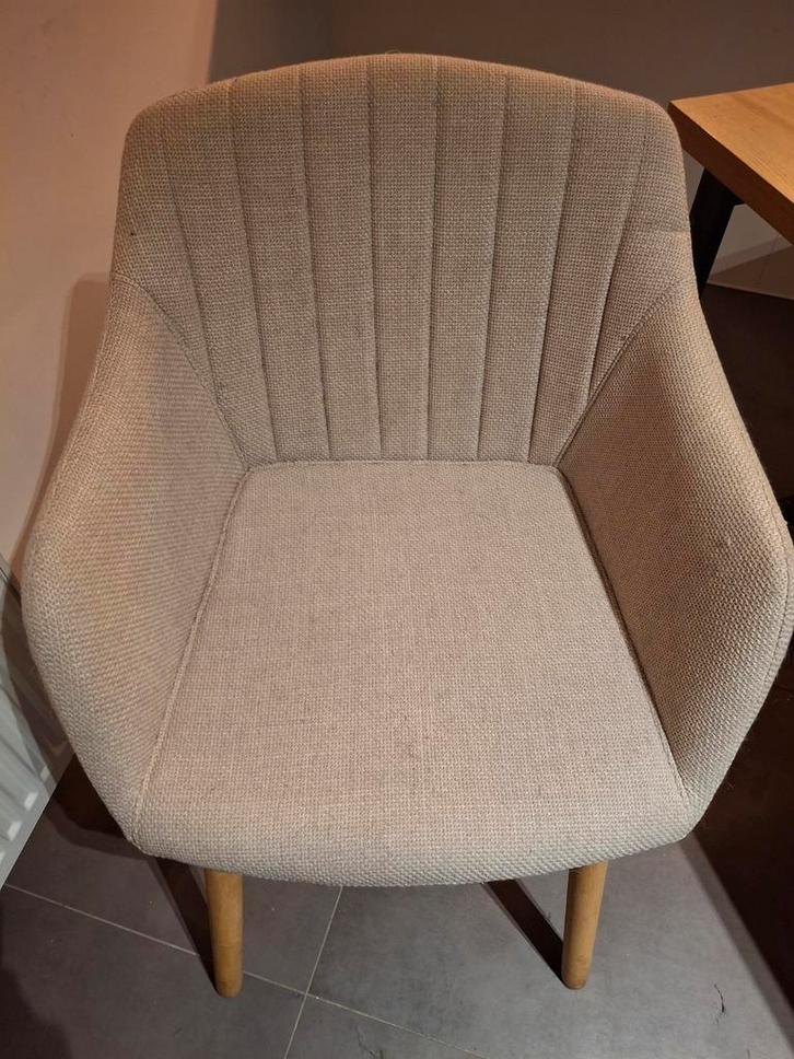 Chaise salle a manger avec accoudoirs, Maison & Meubles, Fauteuils, Bois, Enlèvement