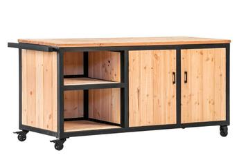 Robuuste Buitenkeuken van Douglas Hout met Stalen Frame beschikbaar voor biedingen