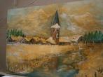 schilderij op houten paneel, Ophalen