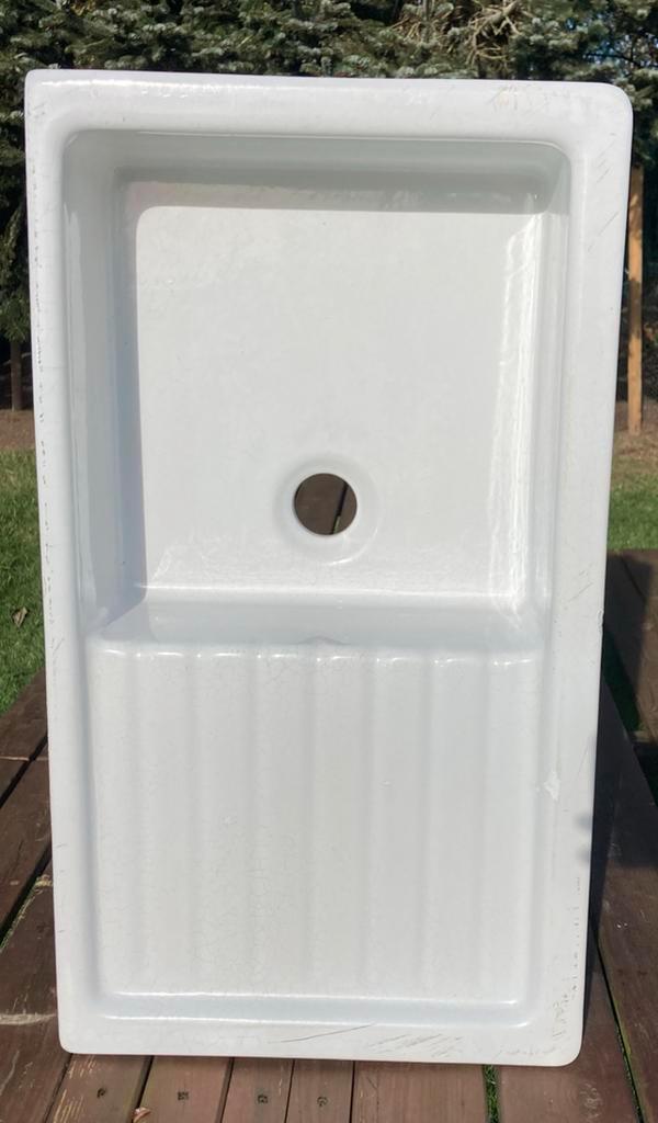 Antieke spoelbak emaille Sanibel, Doe-het-zelf en Bouw, Sanitair, Gebruikt, Ophalen