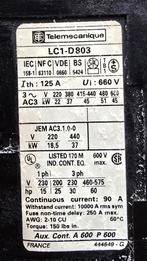 Contacteur Télémécanique 125A 660V "LC1-D803", Envoi