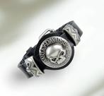 Harley Davidson Skull Leren armband NIEUW, Bijoux, Sacs & Beauté, Bracelets, Autres matériaux, Envoi, Neuf