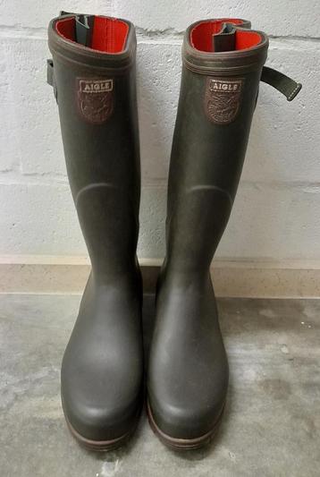 Aigle rubberen laarzen regenlaarzen heren - Khaki - Maat 43 beschikbaar voor biedingen