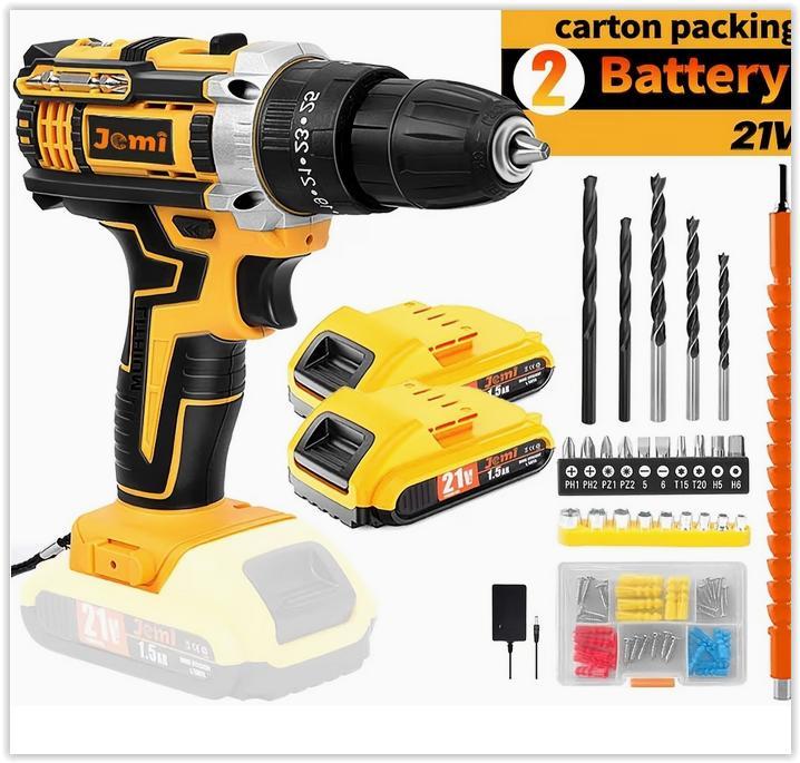 [Kit 3-en-1 Professionnel] Jemi Tool Kit Perceuse, Bricolage & Construction, Outillage | Foreuses, Neuf, Perceuse, 400 à 600 watts