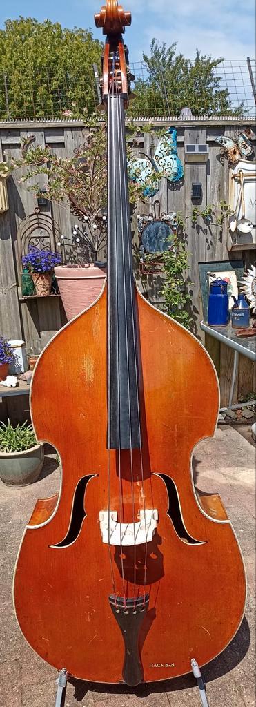 Hack contrabas 1956, Muziek en Instrumenten, Strijkinstrumenten | Contrabassen, Zo goed als nieuw, 3/4-contrabas, Ophalen