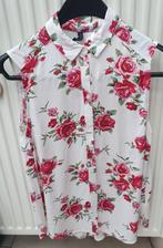 Blouse van H&M maat 36 (wit met rode-roze bloemen), Kleding | Dames, Blouses en Tunieken, H&M, Wit, Ophalen of Verzenden, Zo goed als nieuw