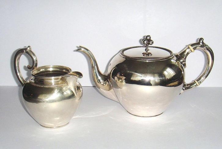 Antiek zilveren 835 koffie/thee set C.J. Begeer, 1886., Antiek en Kunst, Antiek | Zilver en Goud, Zilver, Ophalen of Verzenden
