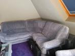 Hoeksalon met draaifauteuil en poef, Huis en Inrichting, Ophalen, Zo goed als nieuw, Stof