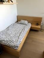 IKEA MALM eenpersoonsbed met/zonder nachtkastje/lattenbodem, Huis en Inrichting, Slaapkamer | Bedden, Ophalen, Eenpersoons, Bruin
