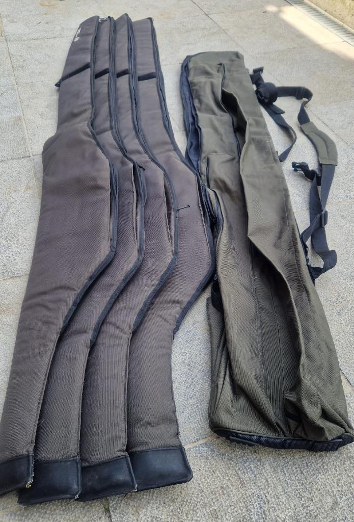 4 x TNT rodsleeves 12/13 ft inclusief Quiver, Watersport en Boten, Hengelsport | Karpervissen, Zo goed als nieuw, Overige typen