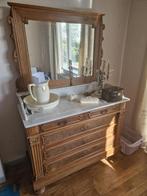 commode chêne et marbre avec miroir, Ophalen, Gebruikt, Eikenhout