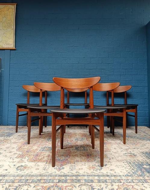 6x Vintage Deens Design Stoelen, Collections, Rétro, Maison et Meubles, Enlèvement