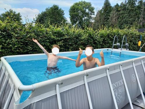 zwembad Intex Prism Frame Pool L 4 x B 2 x H 1, Tuin en Terras, Zwembaden, Gebruikt, Opzetzwembad, 80 tot 120 cm, 400 cm of meer