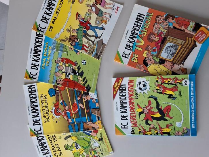 Fc de Kampioenen 4 strips en 2 speciale edities, Boeken, Stripverhalen, Gelezen, Meerdere stripboeken, Ophalen of Verzenden