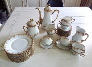 37 stuks Limoges Vignaud A Golse café dessert +/- 1900 beschikbaar voor biedingen