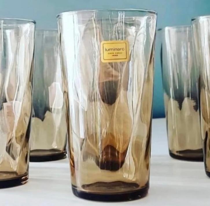 Luminarc france Tornado vintage longdrinkgkas, Antiek en Kunst, Antiek | Glaswerk en Kristal, Ophalen of Verzenden