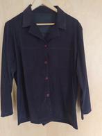 Donkerpaarse fluwelen blouse - handgemaakt (+/- maat 46), Ophalen of Verzenden, Maat 46/48 (XL) of groter