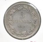 12994 * LEOPOLD 1 * 5 frank 1849  gelauwerd * Z.Fr+++, Postzegels en Munten, Munten | België, Zilver, Verzenden