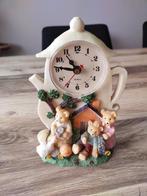 Horloge, pied scénarisé (famille ours) pour enfants/Vintage, Ophalen of Verzenden, Gebruikt, Analoog, Staande klok