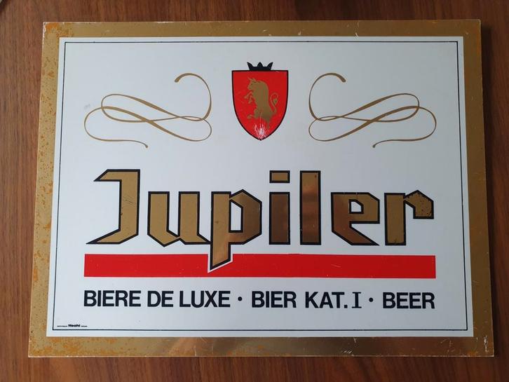 Panneau publicitaire en plastique dur - Jupiler Biere De Lux, Collections, Marques & Objets publicitaires, Utilisé, Panneau publicitaire