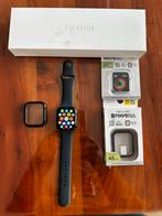 Apple Watch Series 9 - 45 mm - Zwart met 3 beschermers, Handtassen en Accessoires, Ophalen, Gebruikt, Zwart