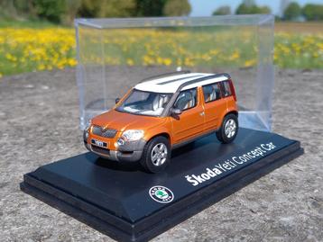 Skoda Yeti concept orange 1/43 Abrex, Enlèvement ou Envoi, Comme neuf, Voiture, Autres marques