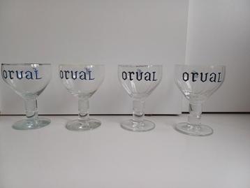4 verschillende Orval glazen, Enlèvement, Utilisé