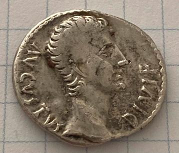 Zilveren Denarius , Augustus imp x , 27 BC beschikbaar voor biedingen