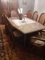 Granieten tafel, 3 delen voor 8 personen, Huis en Inrichting, Tafels | Eettafels, Ophalen, 100 tot 150 cm, Zo goed als nieuw, Vijf personen of meer