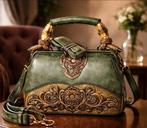 Sac a main semisimili cuir Vintage, Enlèvement ou Envoi, Vert