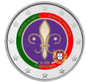 2 euros Portugal 2025 Scouts et mouvements de jeunesse color, Enlèvement ou Envoi, Portugal, 2 euros