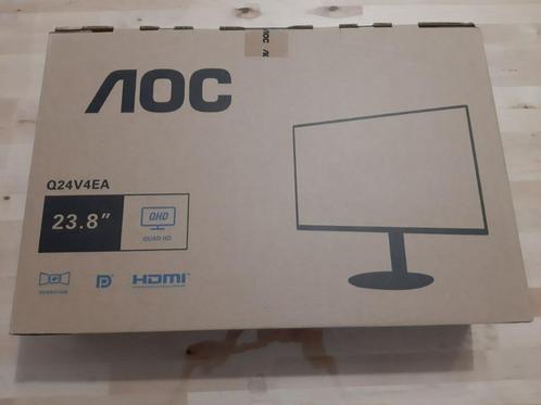 AOC Q24V4EA 24inch monitor NIEUW in doos, Computers en Software, Monitoren, Nieuw, DisplayPort, HDMI, Ingebouwde speakers, In hoogte verstelbaar