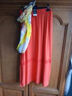 rode lange rok met sjaaltje, Kleding | Dames, Ophalen of Verzenden, Nieuw, Maat 42/44 (L)