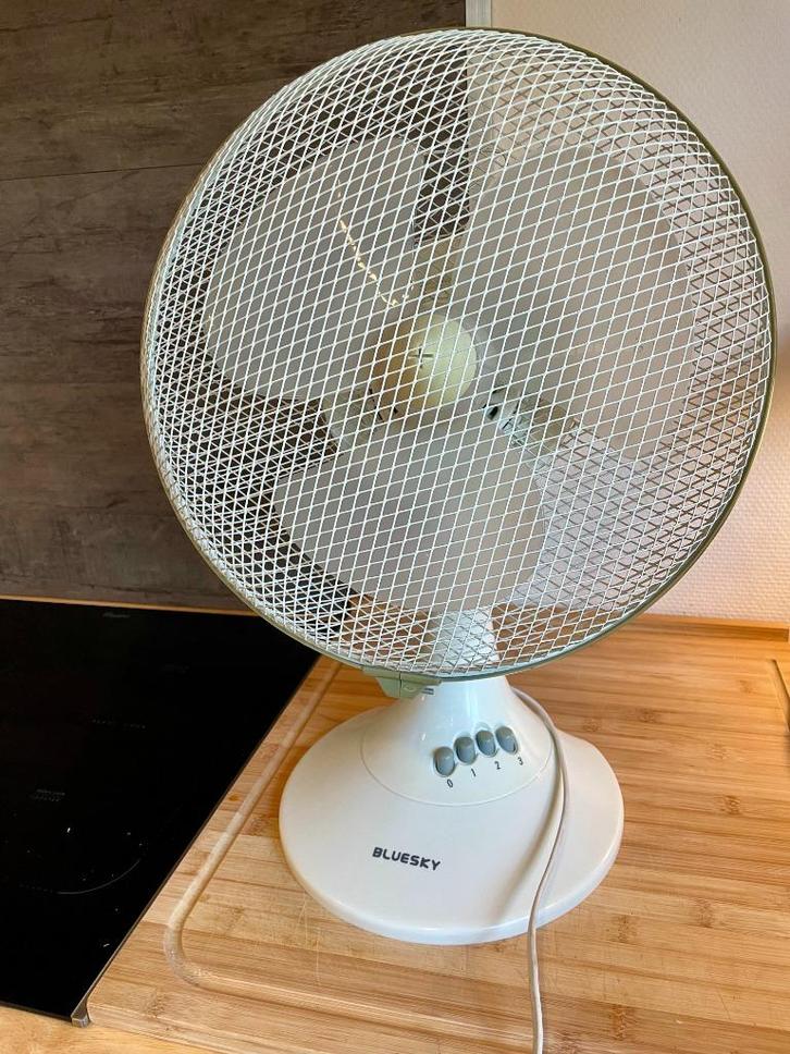 Ventilateur Bluesky Blanc 45W - Rafraîchissant et Compact !, Elektronische apparatuur, Ventilatoren, Zo goed als nieuw, Tafelventilator