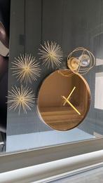 Klok en decoratie Bronskleurig, Huis en Inrichting, Woonaccessoires | Klokken, Ophalen, Zo goed als nieuw