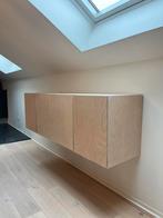 Design zwevende hangkast in berken multiplex, Ophalen, 150 tot 200 cm, Zo goed als nieuw, Minder dan 100 cm