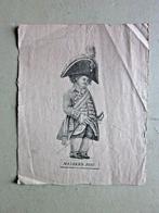 Lithografie Maneken Piss Brussel 19e eeuw De koning van Prui, Antiek en Kunst, Kunst | Litho's en Zeefdrukken, Ophalen of Verzenden