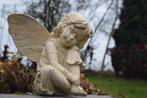 WIT GEPATINEERD GIETIJZEREN BEELD (DE FEE ZIT EN SLAAPT), Tuin en Terras, Ophalen of Verzenden, Nieuw, Overige materialen, Overige typen