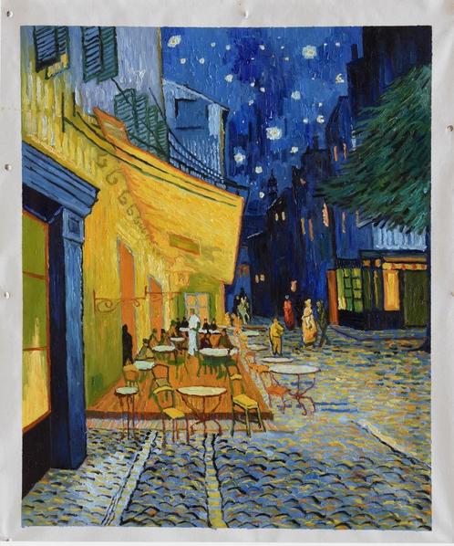 Prachtige reproductie van Van Gogh: Cafeterras bij nacht, Antiek en Kunst, Kunst | Schilderijen | Klassiek, Verzenden